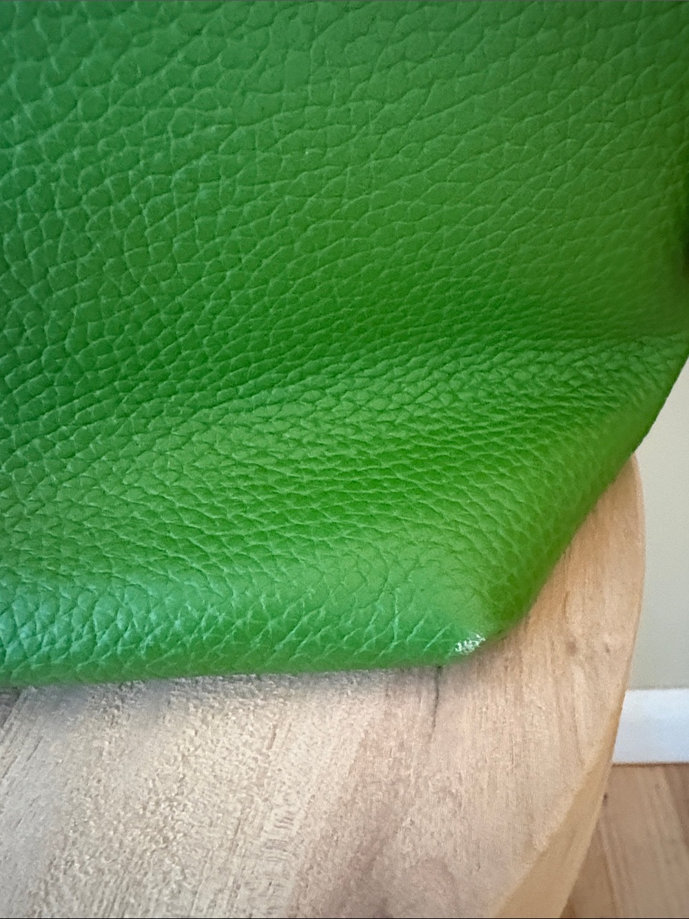 Dooney & Bourke Green Pebbled Leather Crossbody with Brown Trim - Picture 2 of 7